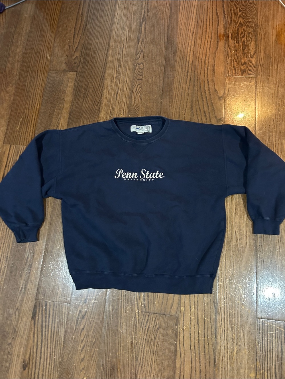 Vtg Penn State University Navy crewneck oversized sweatshirt Gear for sports XL